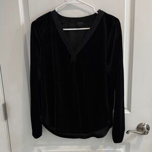Ann Taylor Black Velvet Blouse